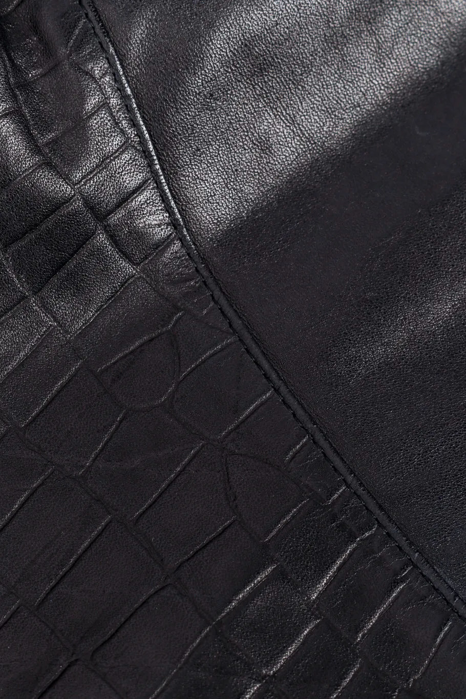 Croc Embossed Leather Jumpsuit