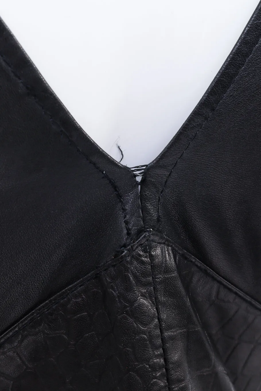 Croc Embossed Leather Jumpsuit