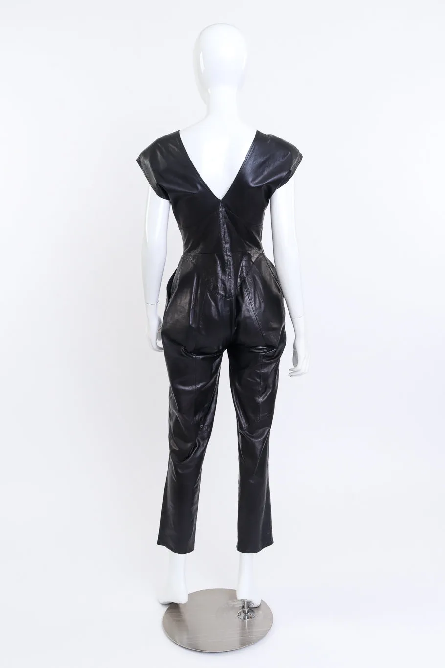 Croc Embossed Leather Jumpsuit