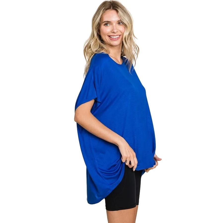 Culture Code Oversized Flowy Blue Sleeveless Top CAK1557