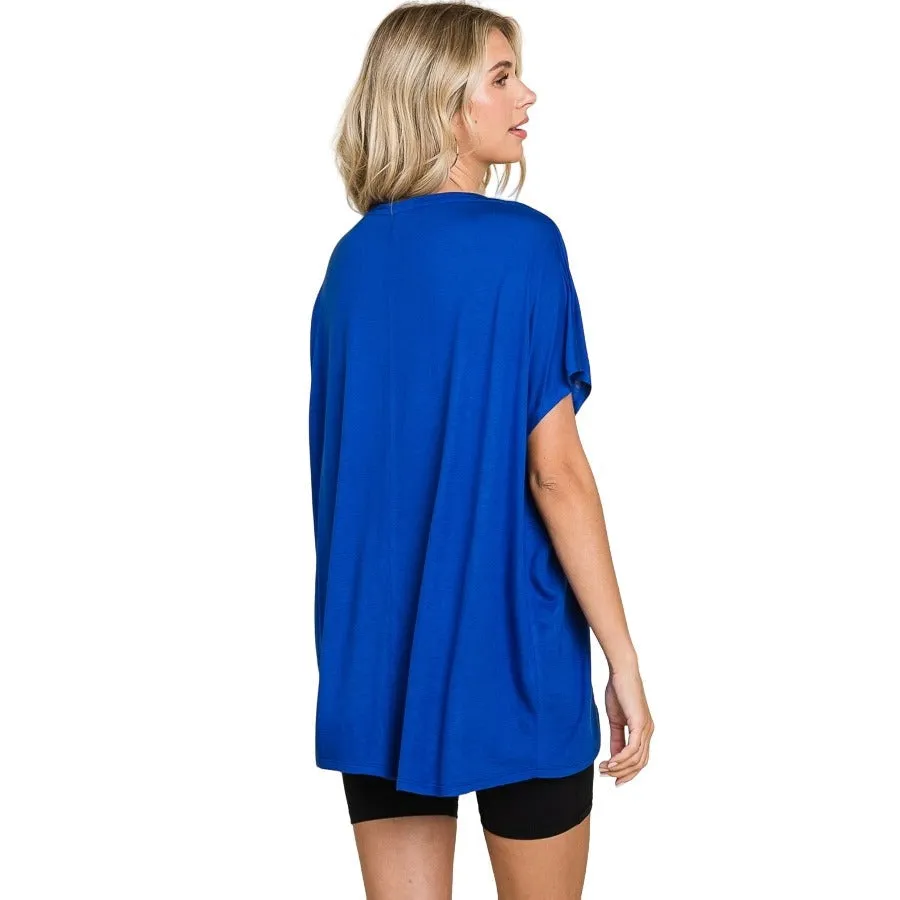 Culture Code Oversized Flowy Blue Sleeveless Top CAK1557