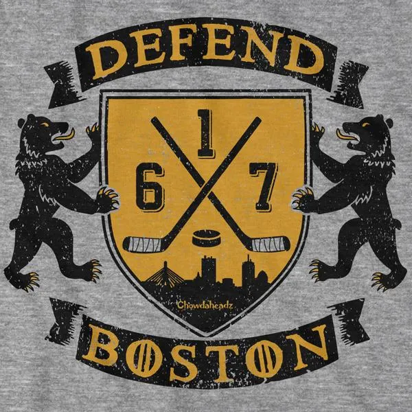 Defend Boston Hockey Shield T-Shirt
