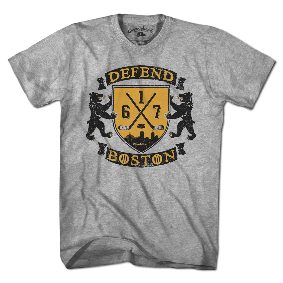 Defend Boston Hockey Shield T-Shirt