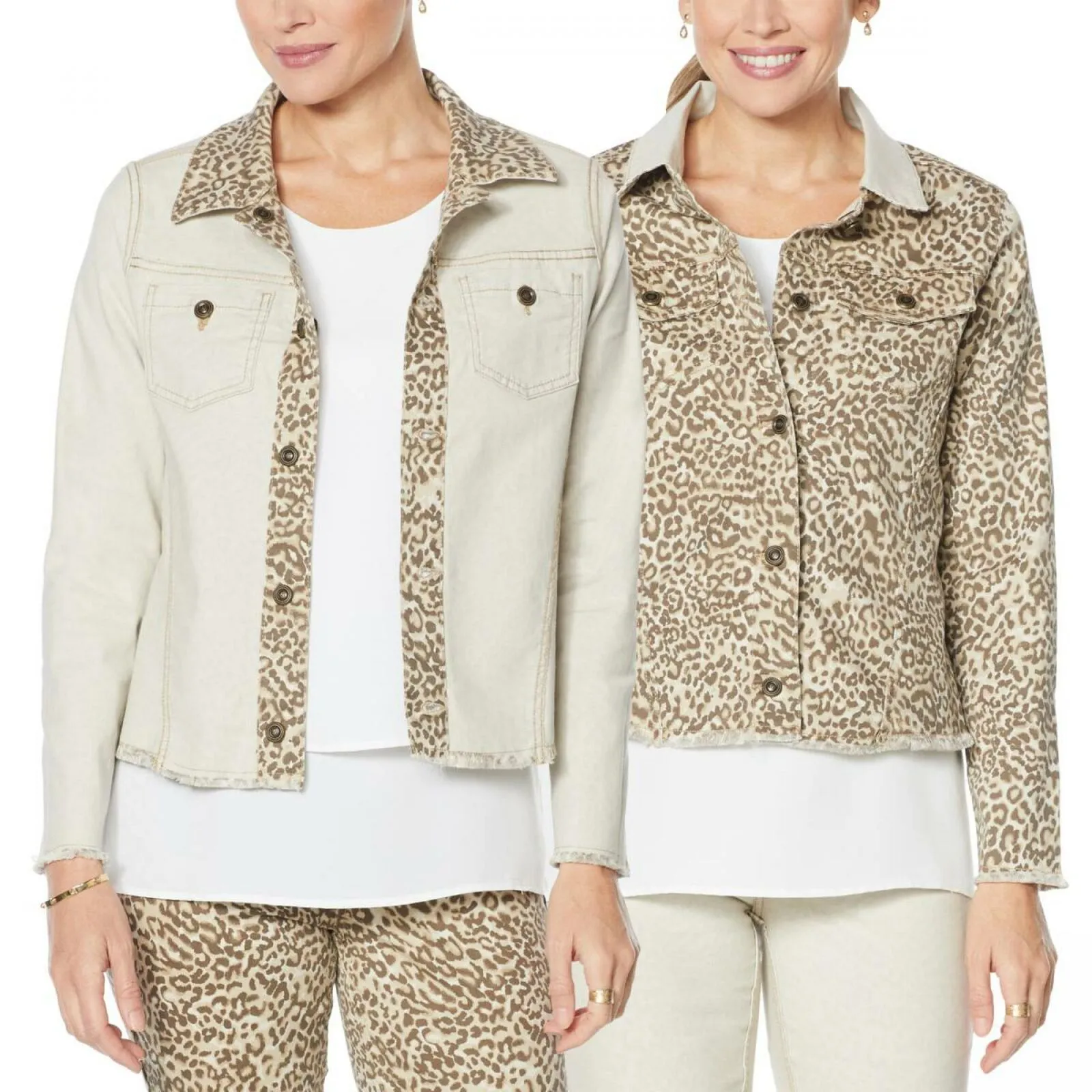 DG2 by Diane Gilman Women's Reversible Twill Denim Jacket