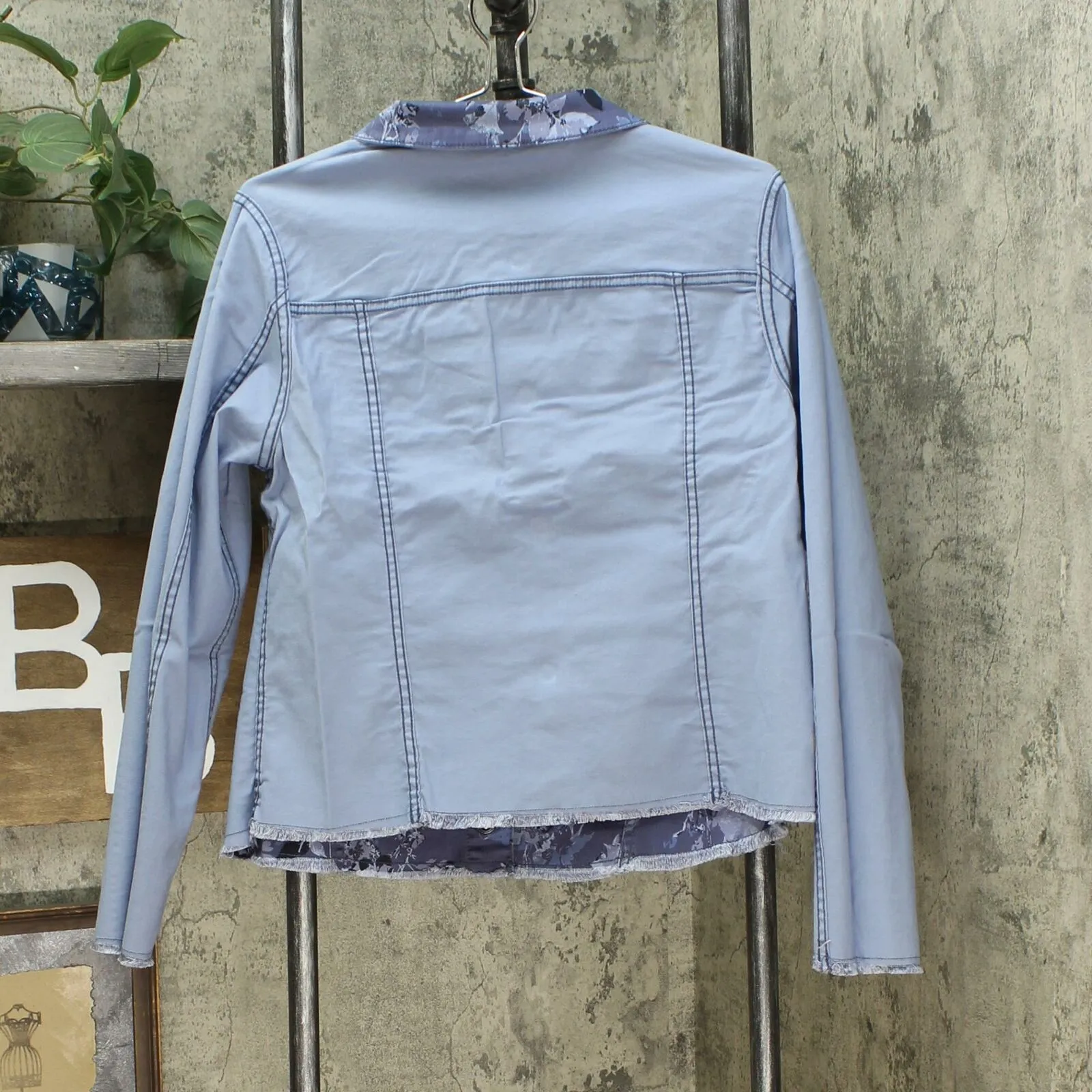 DG2 by Diane Gilman Women's Reversible Twill Denim Jacket