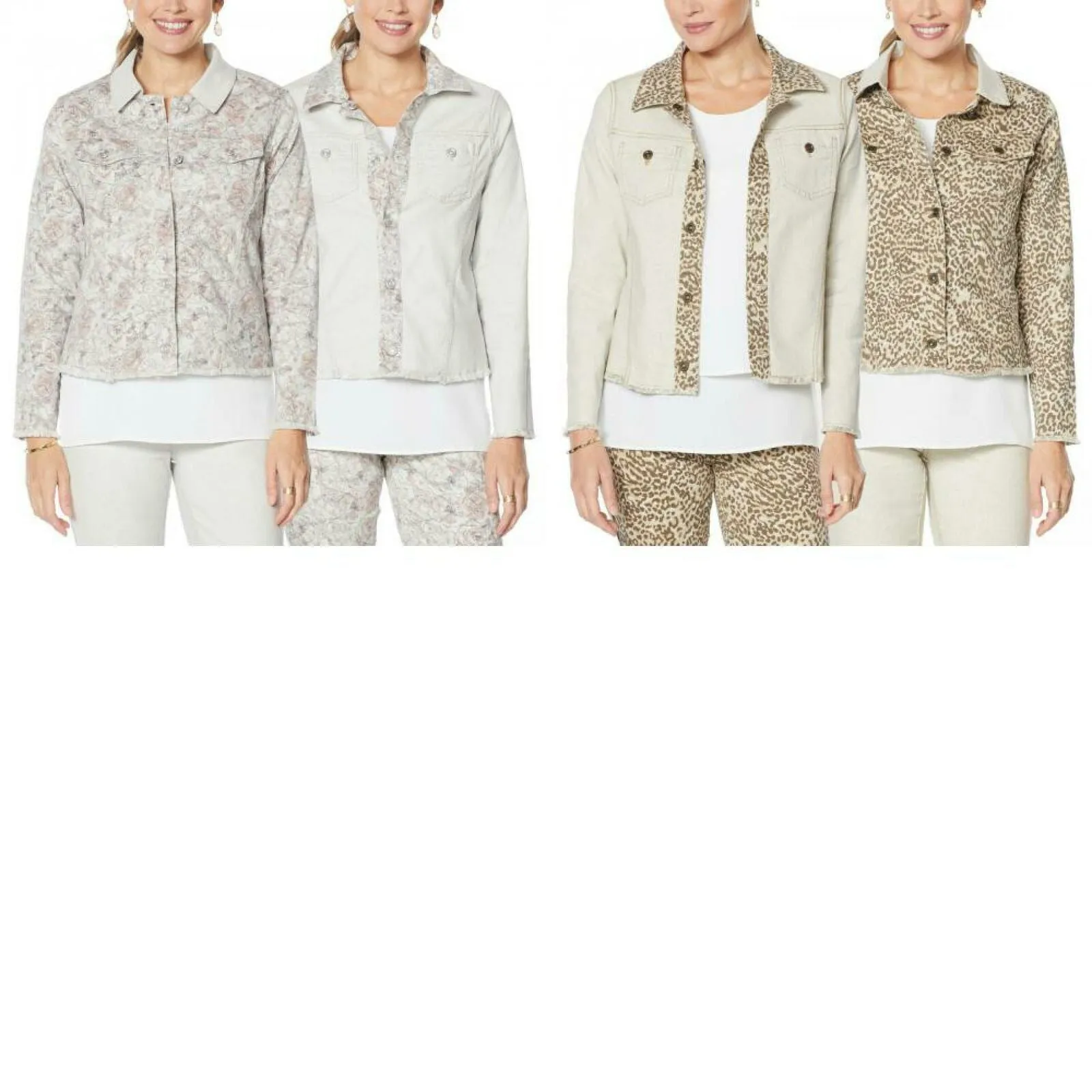 DG2 by Diane Gilman Women's Reversible Twill Denim Jacket