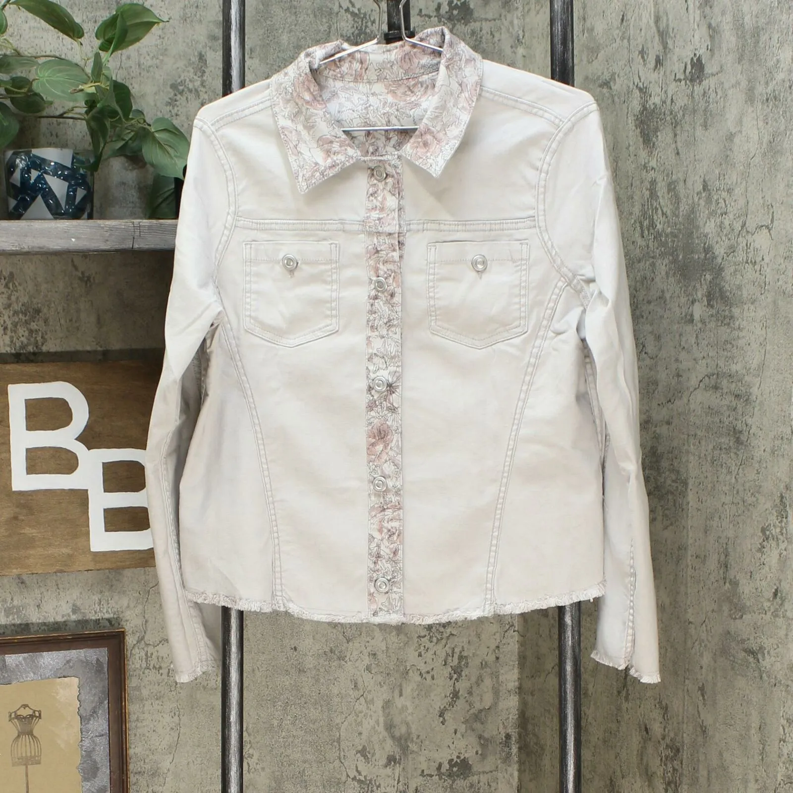 DG2 by Diane Gilman Women's Reversible Twill Denim Jacket
