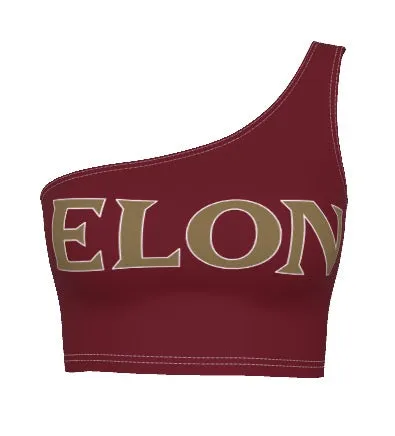Elon Maroon One Shoulder Top