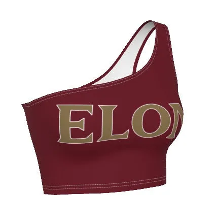 Elon Maroon One Shoulder Top