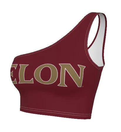 Elon Maroon One Shoulder Top