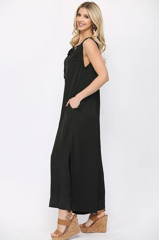 FINE BY ME SATIN JUMPSUIT