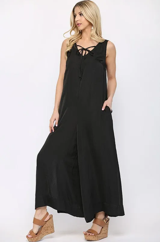 FINE BY ME SATIN JUMPSUIT