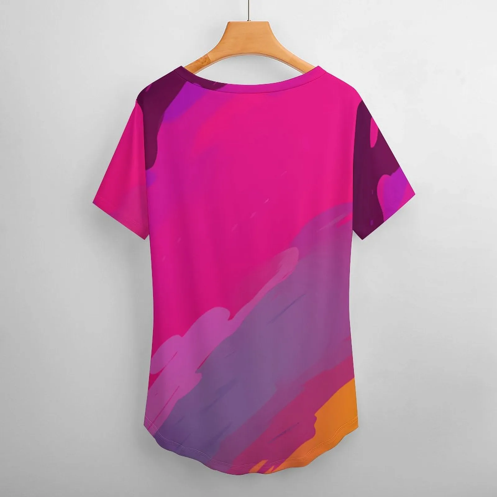 Fuchsia Finesse Women's V-Neck T-Shirt