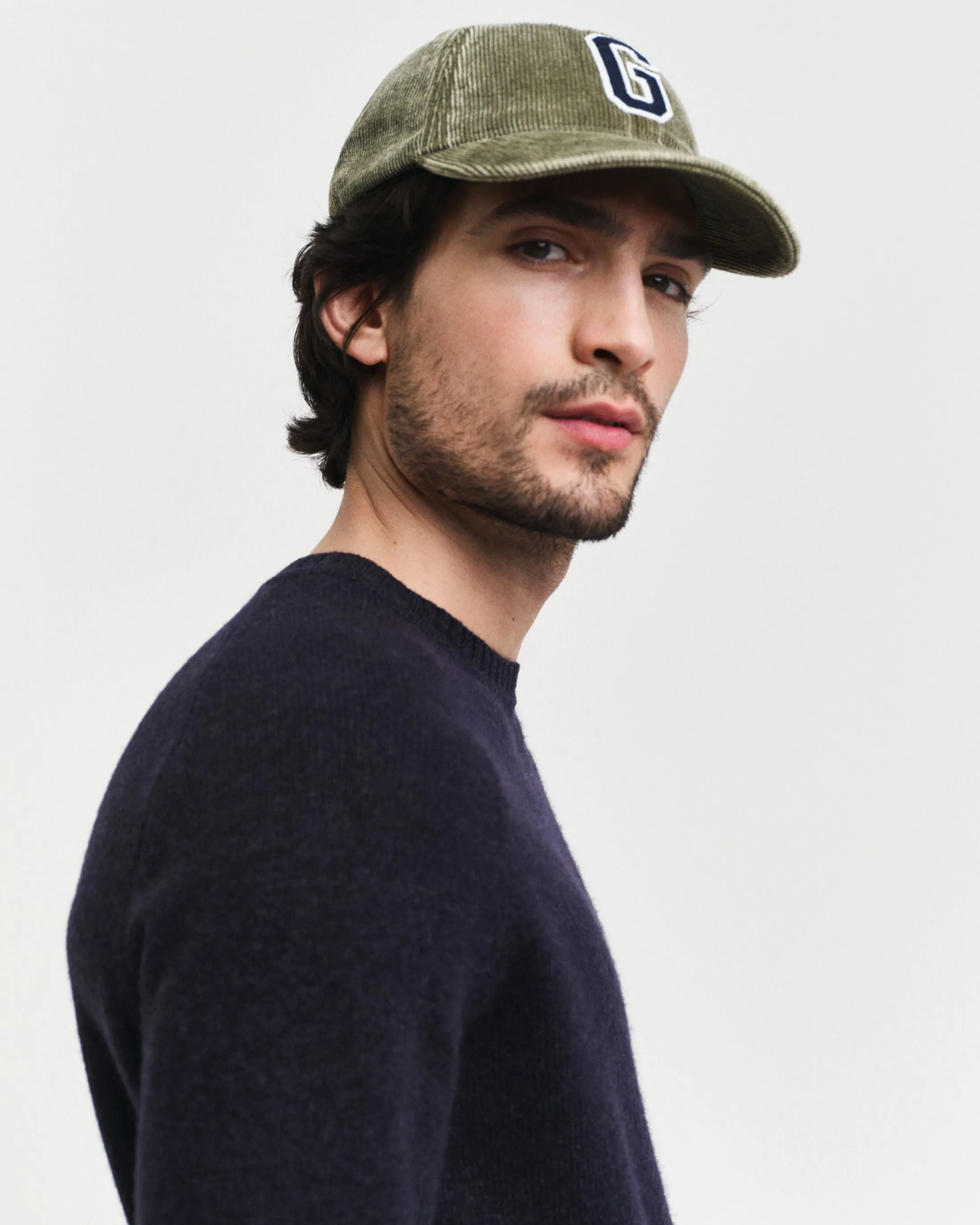 Gant Mens Wool blend crew neck - Hazlenut or navy