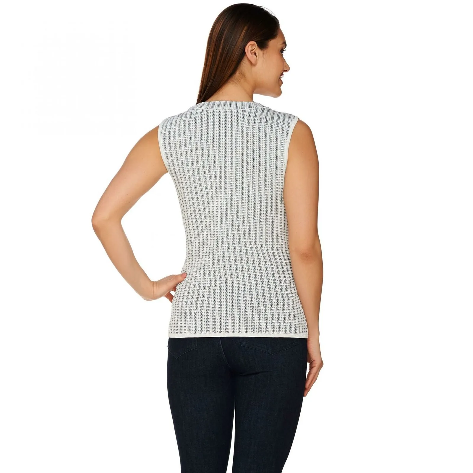 G.I.L.I. Women's Sleeveless Crew Neck Novelty Sweater Deep Twilight XXS