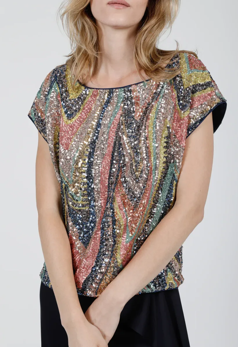 Hilton  Hollis Moulin Rouge Sequin Top