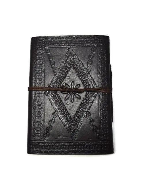 Indra embossed leather notebook