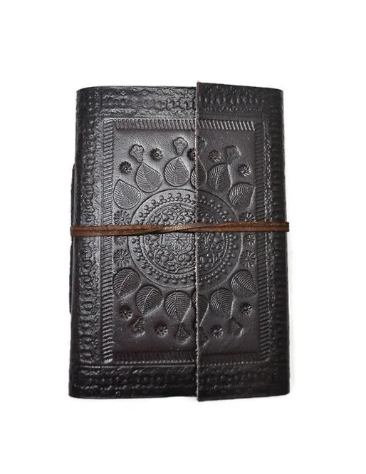 Indra embossed leather notebook