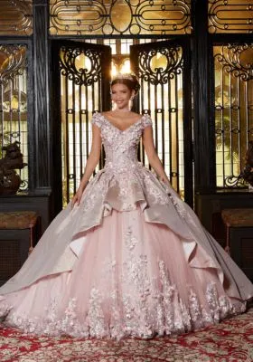 Iridescent Crystal Beaded Gown