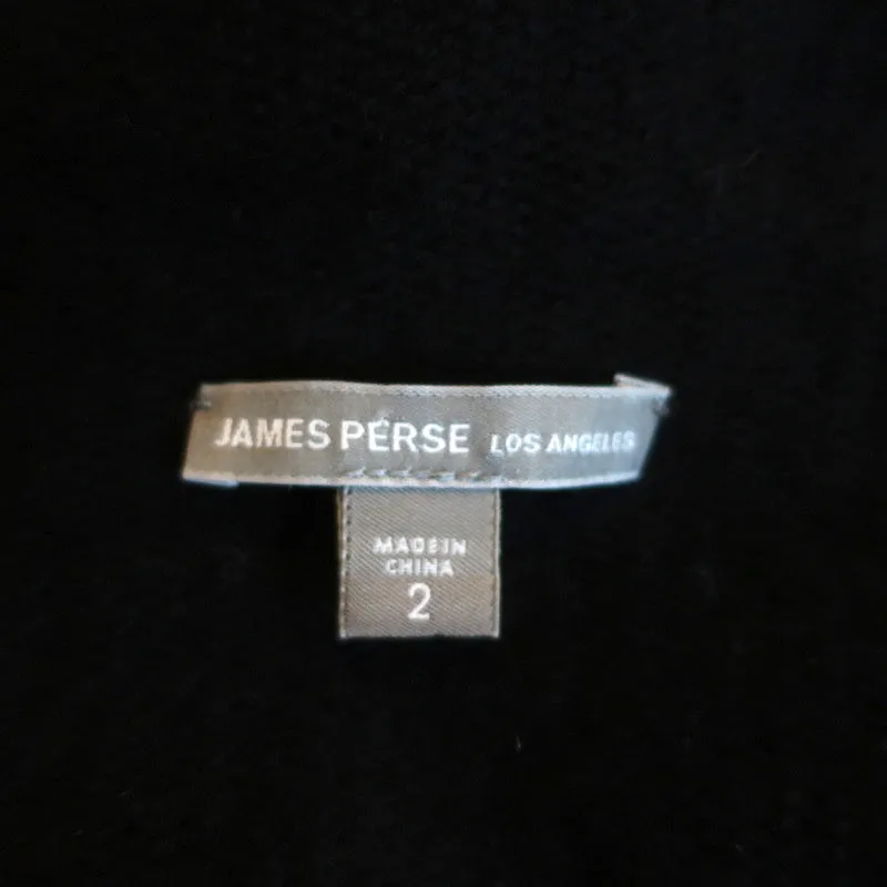 James Perse Cashmere Cardigan Black Size 2 Belted Sweater