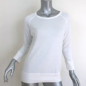 James Perse Vintage Fleece Raglan Sweatshirt White Size 1