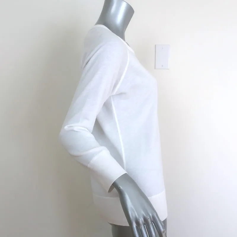 James Perse Vintage Fleece Raglan Sweatshirt White Size 1