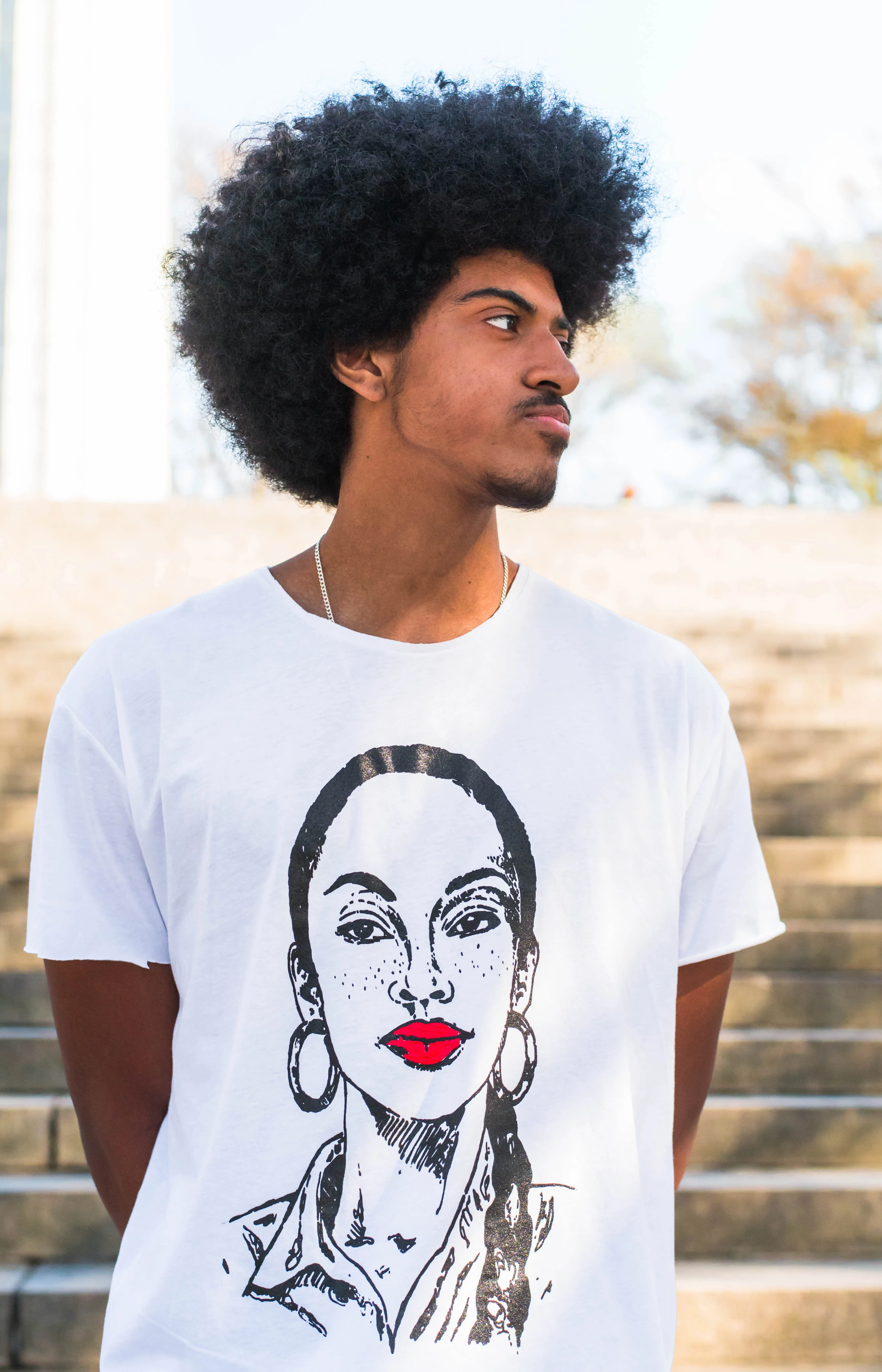 LEGEND TEE WITH HAND PAINTED LIPS