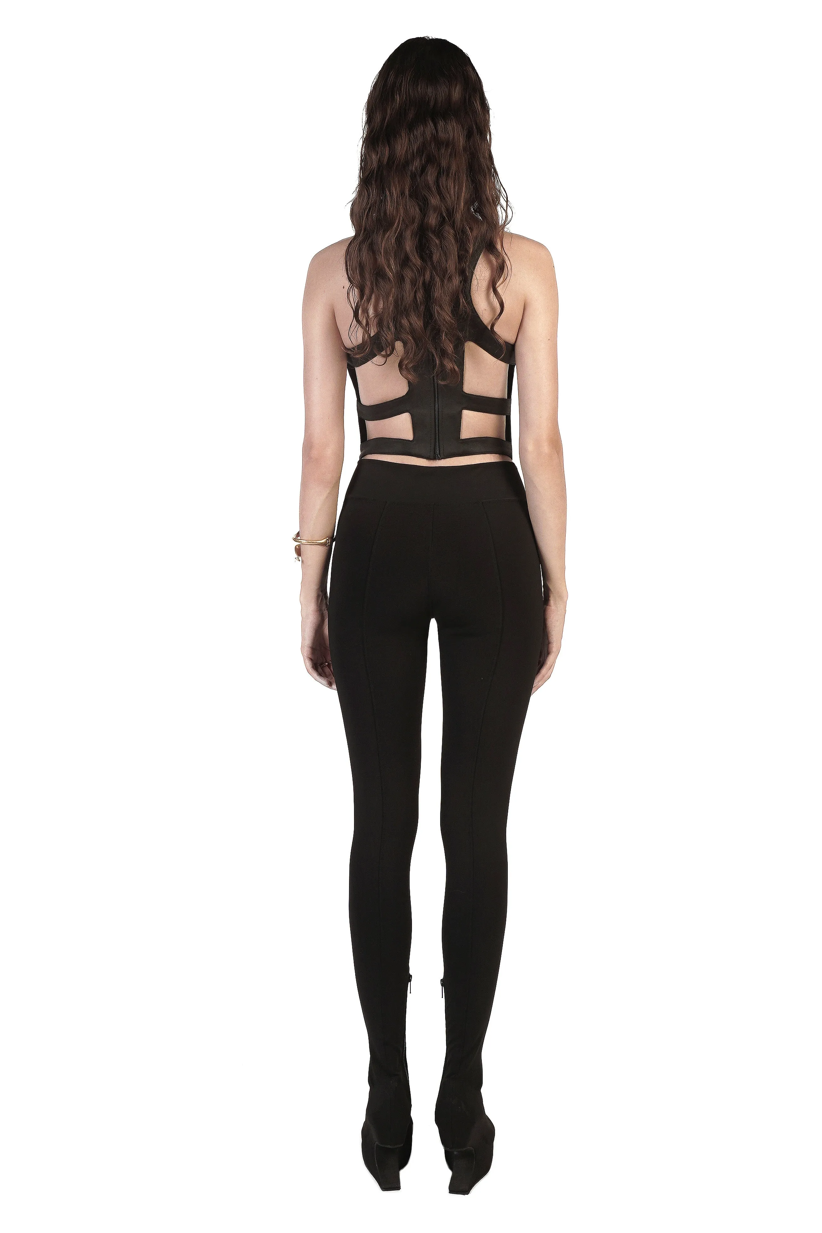 LIMNIC TOP LEATHER BEADED