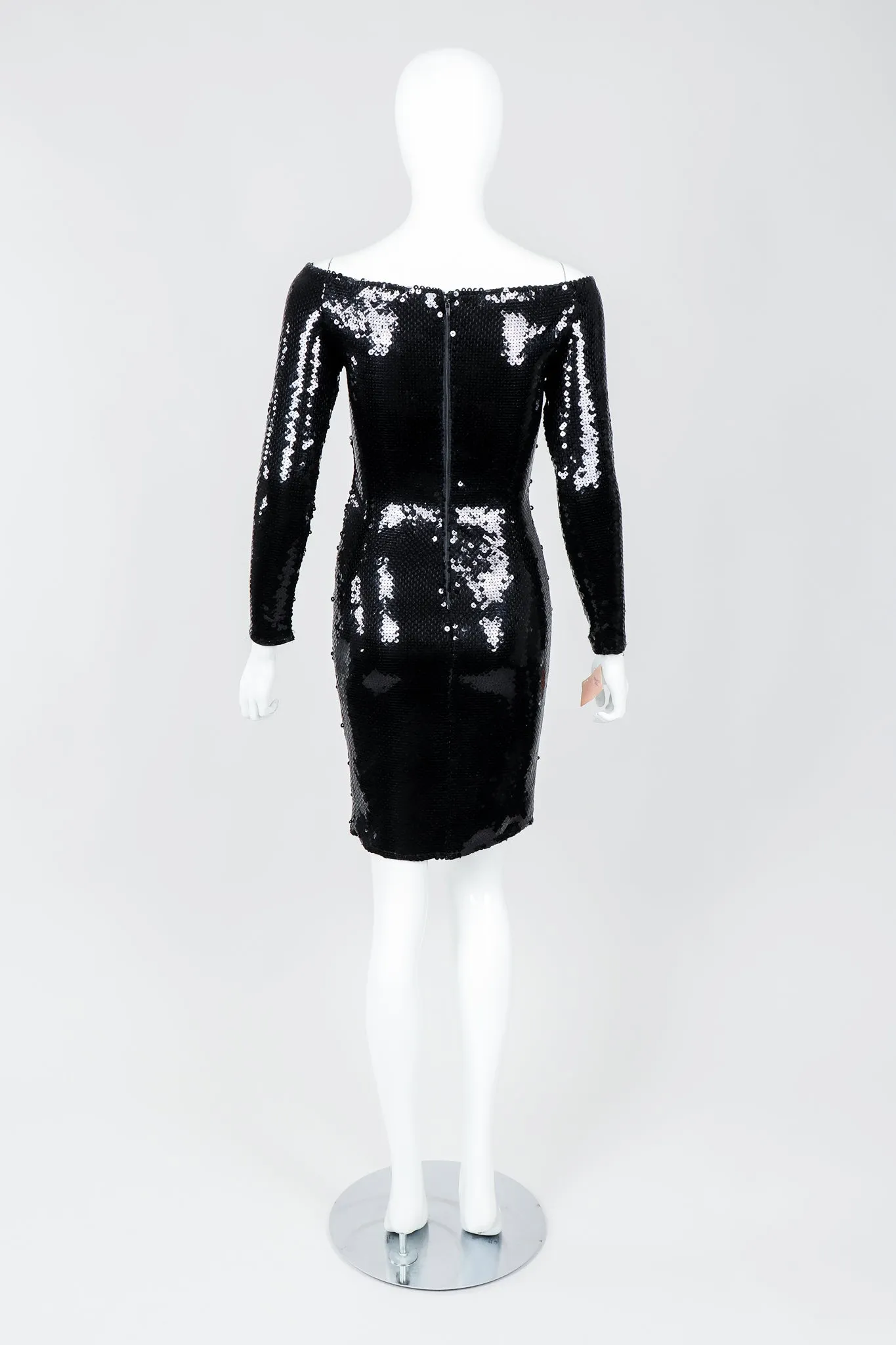 Liquid Sequin Off-The-Shoulder Dress