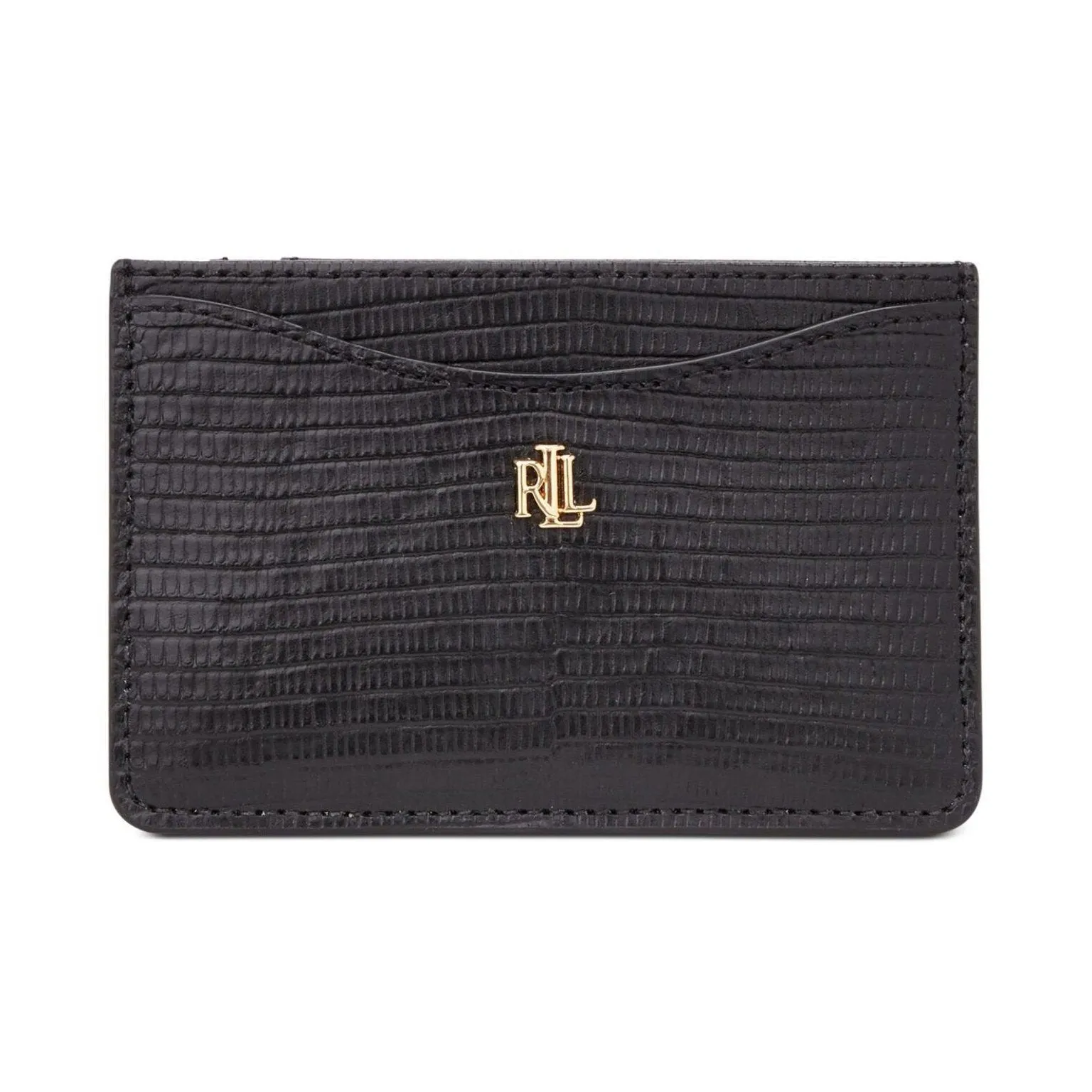Lizard Embossed Slim Card Case Medium