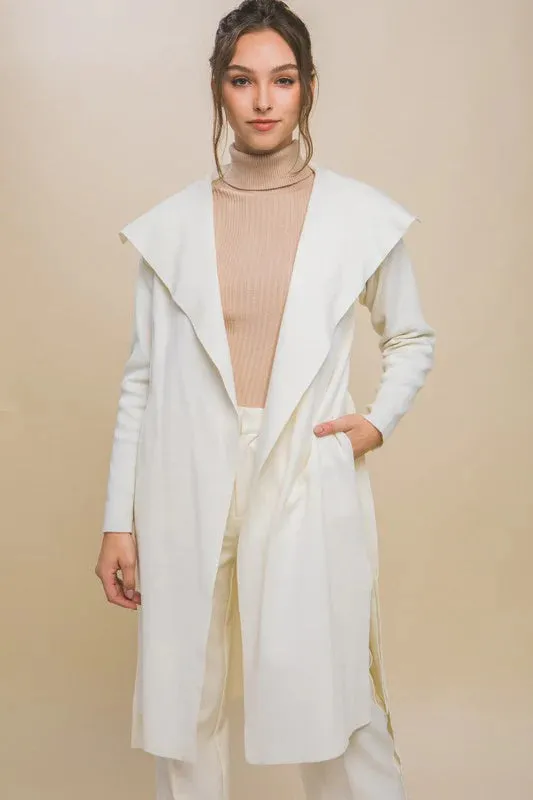 Love Tree Women's Soft Knit Trench Cardigan