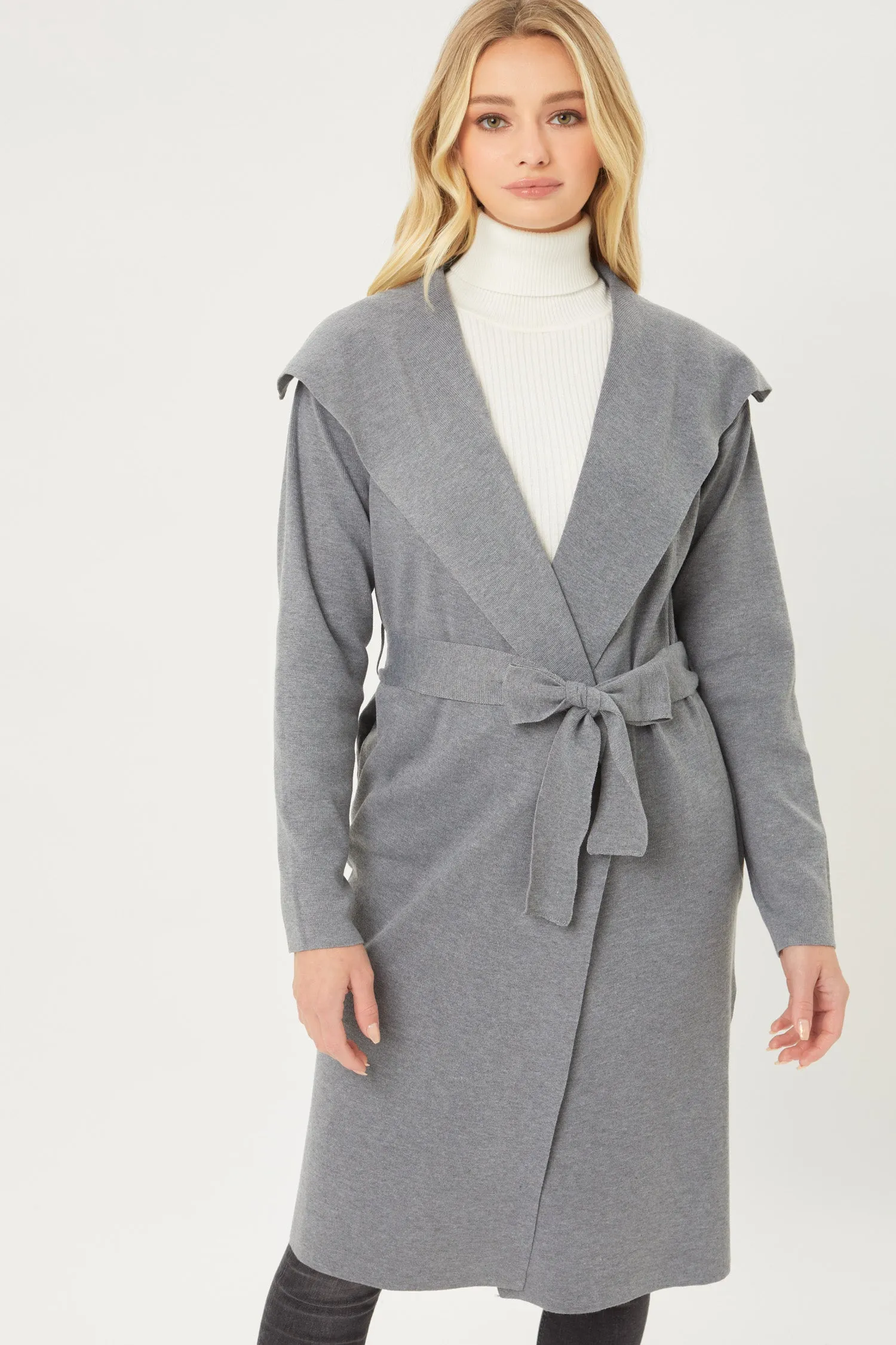 Love Tree Women's Soft Knit Trench Cardigan
