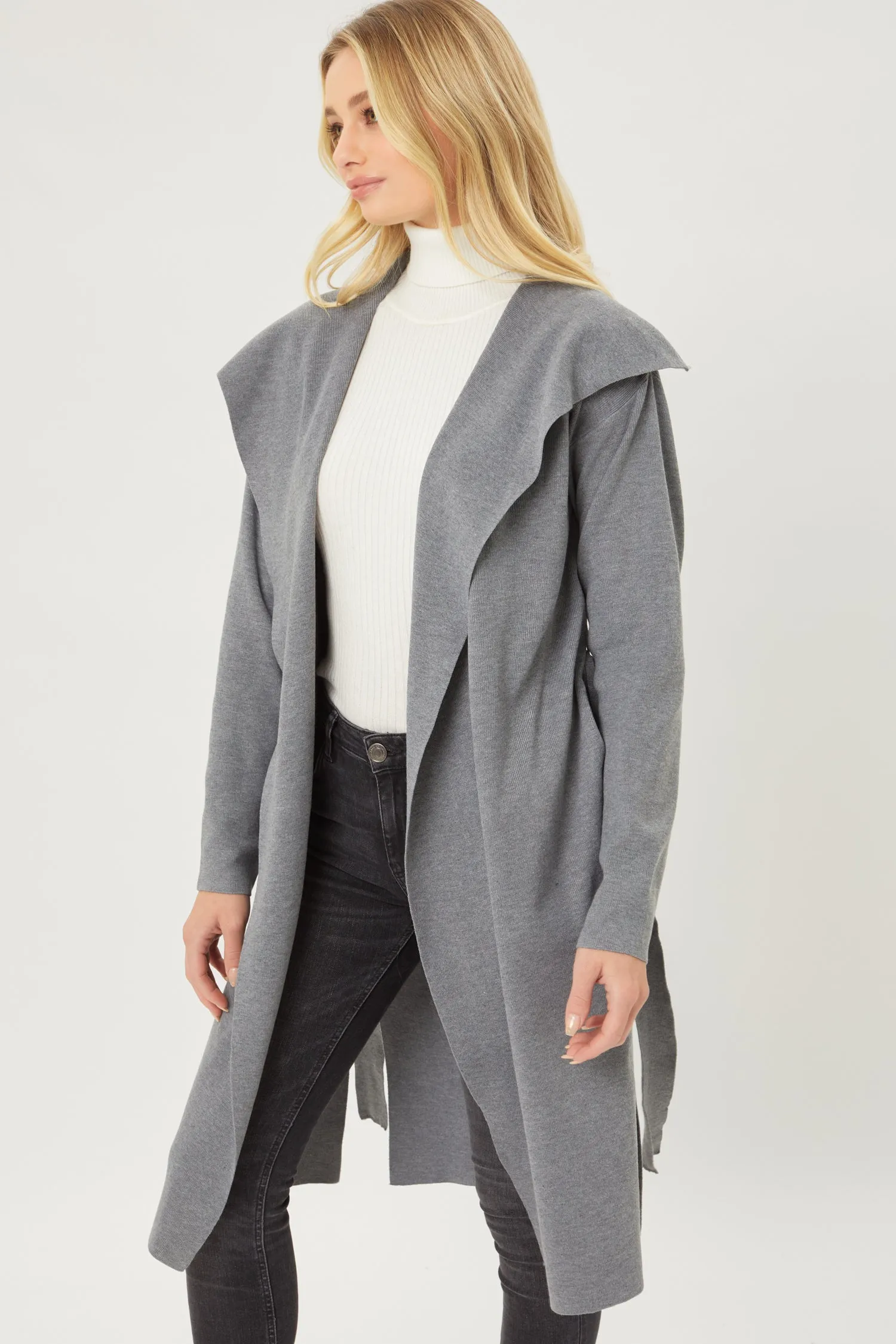 Love Tree Women's Soft Knit Trench Cardigan