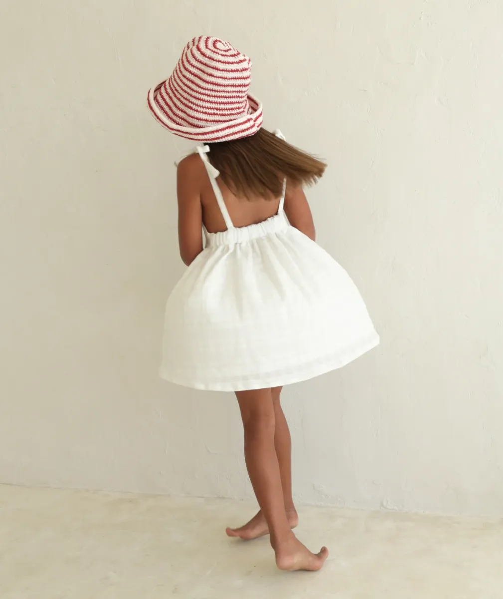 Luna Pinafore - White