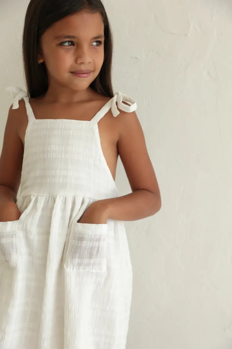 Luna Pinafore - White