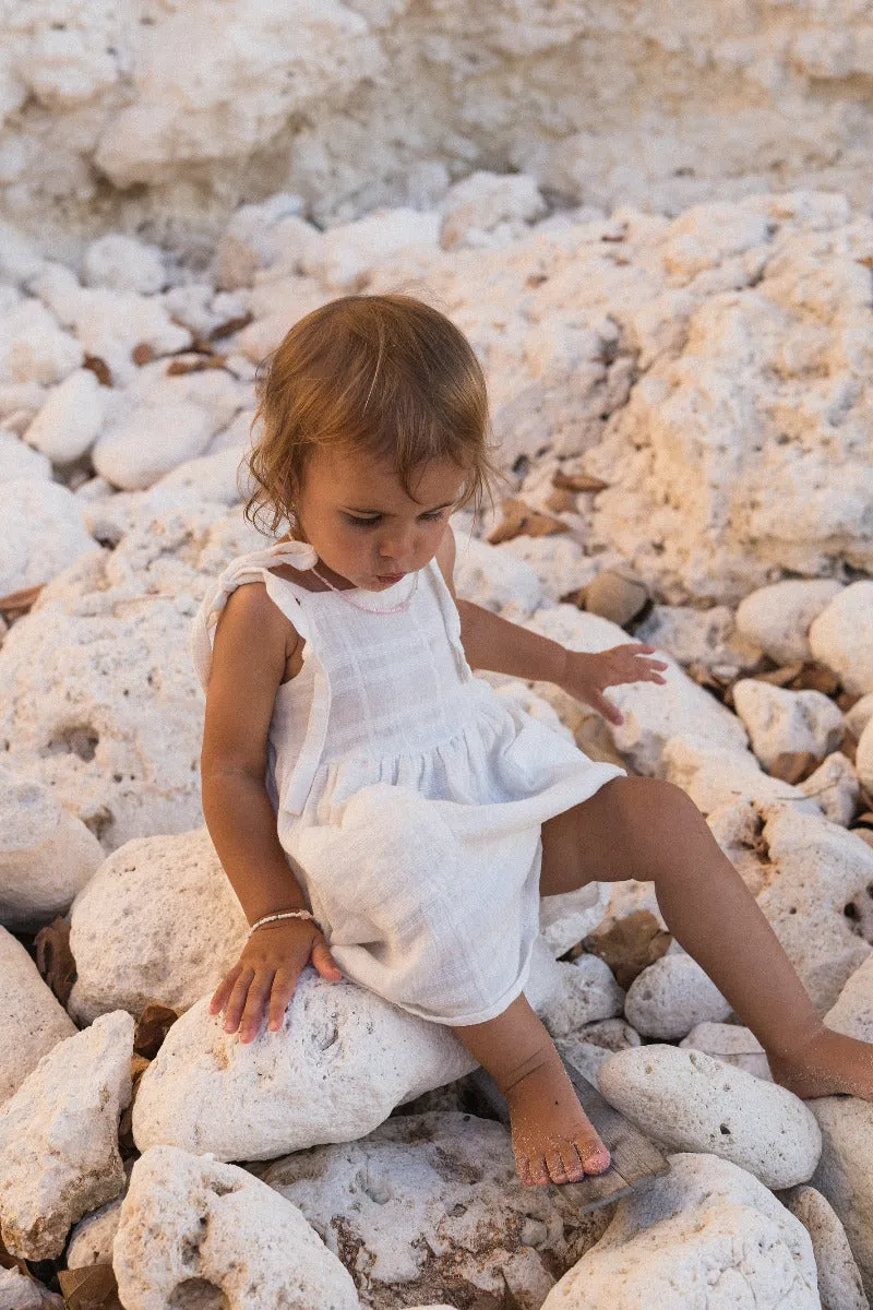 Luna Pinafore - White