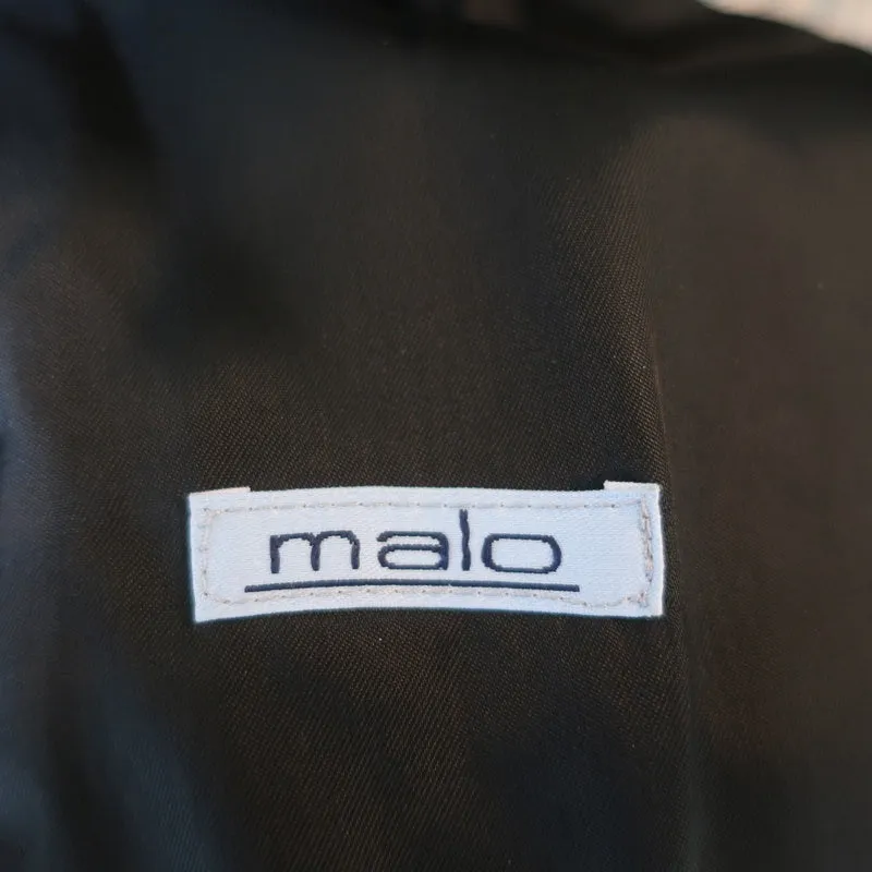 Malo Cashmere Single Breasted Coat Black Size 42 Belted Jacket