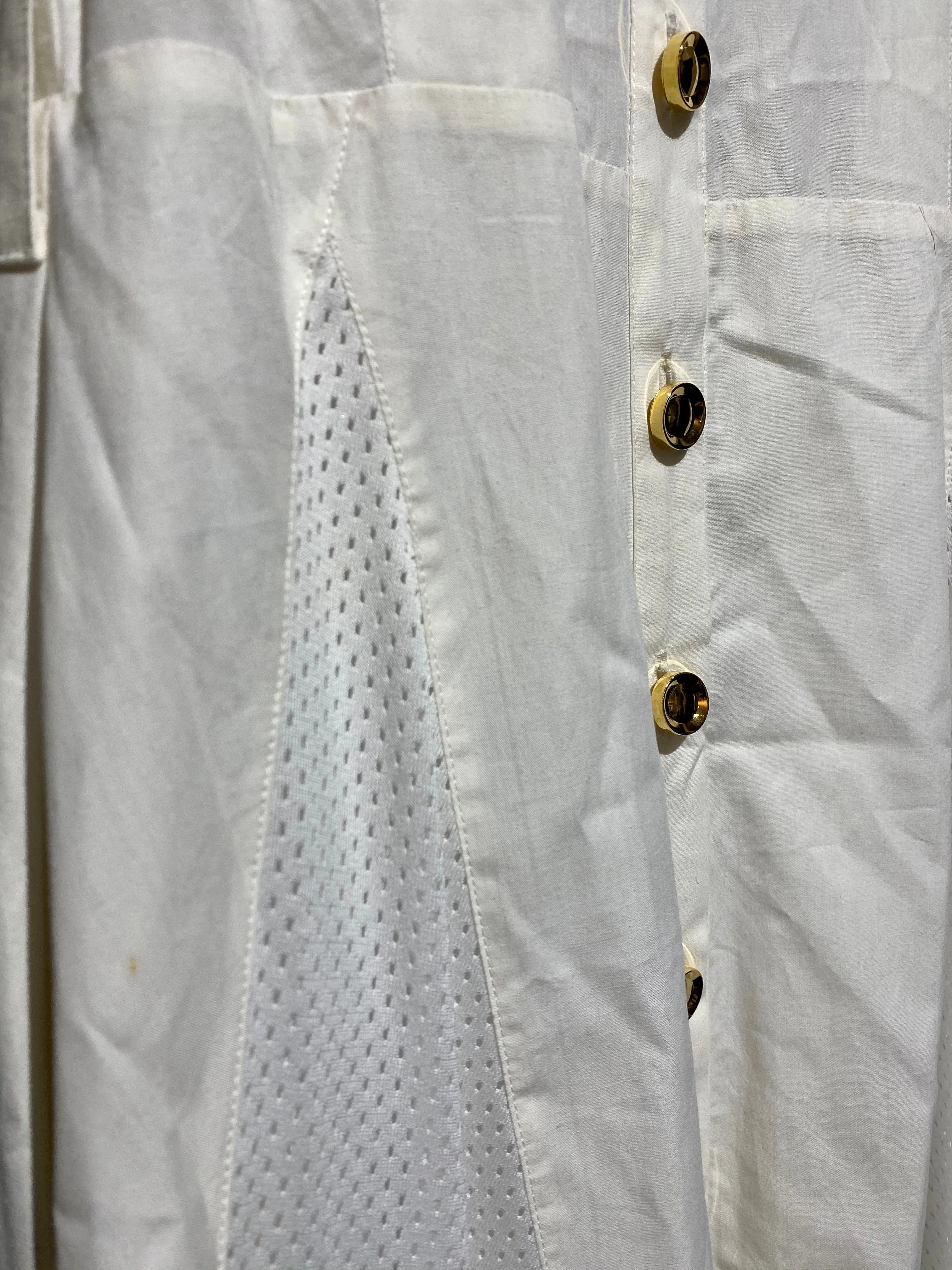 Manolo 'heart made quality' White Collared Cotton button Down Maxi Dress