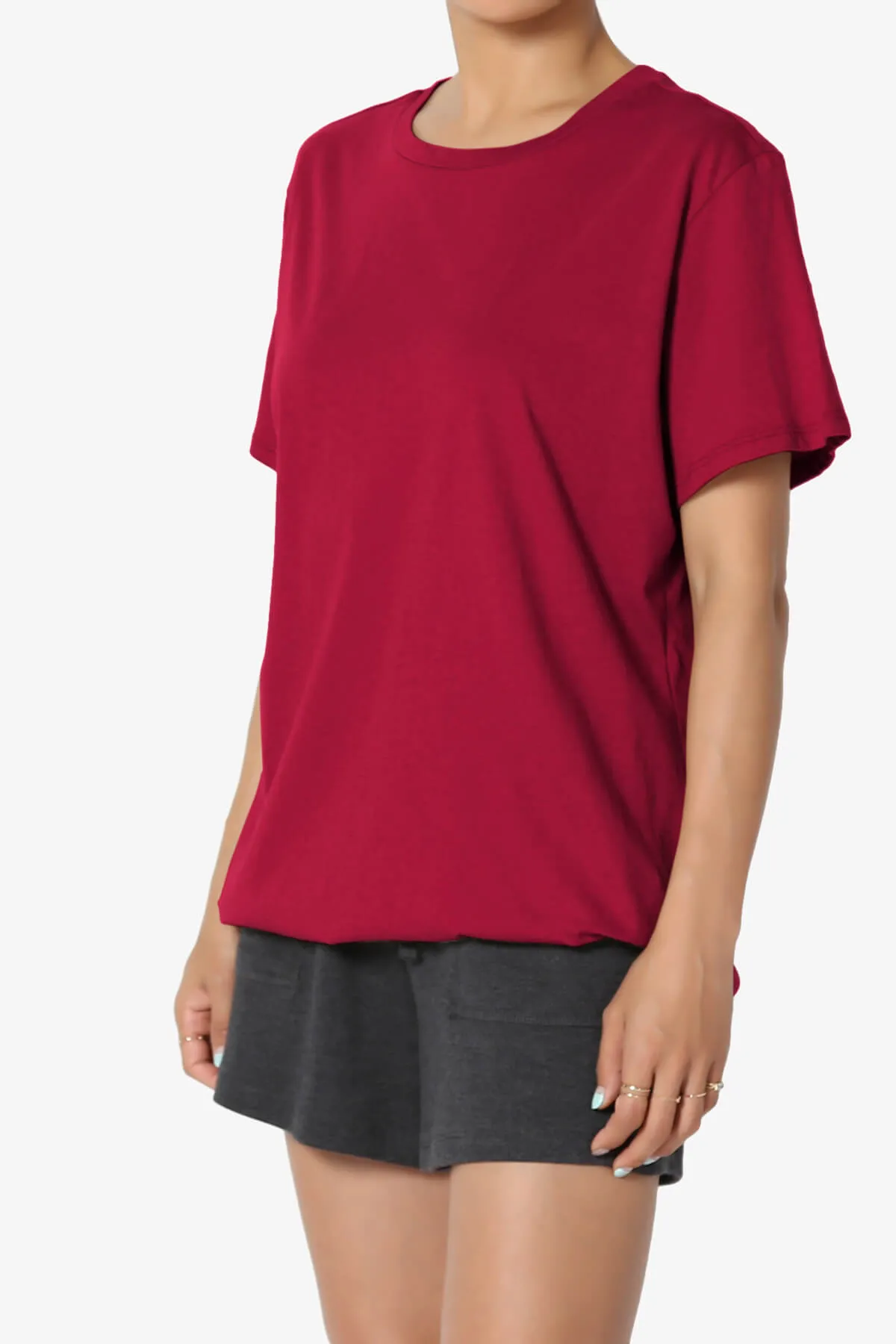 Mayra O Neck Cotton Boyfriend Tee