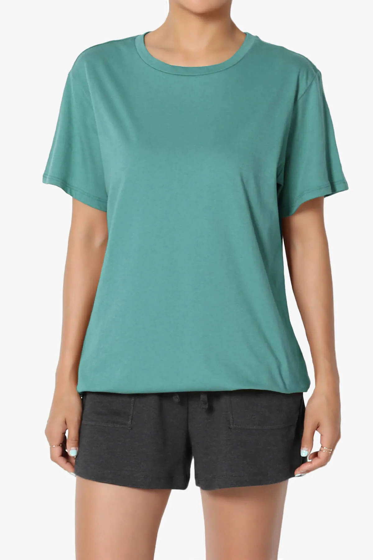 Mayra O Neck Cotton Boyfriend Tee