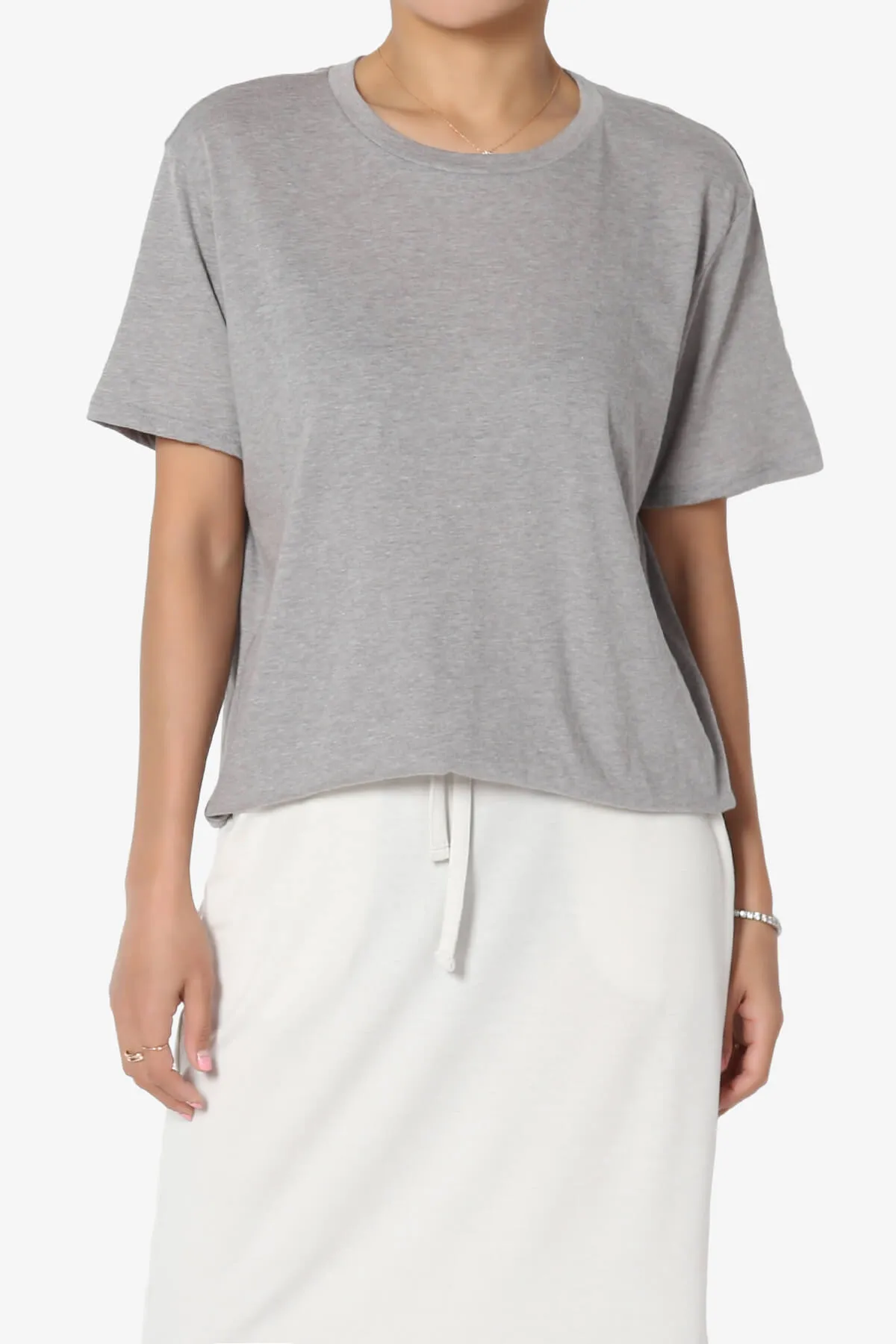Mayra O Neck Cotton Boyfriend Tee