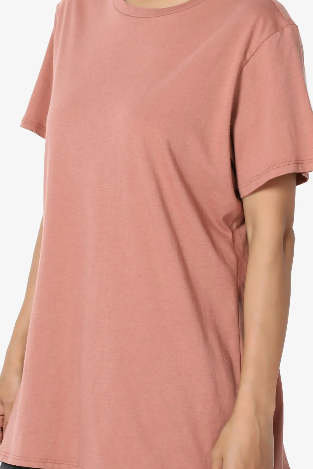 Mayra O Neck Cotton Boyfriend Tee