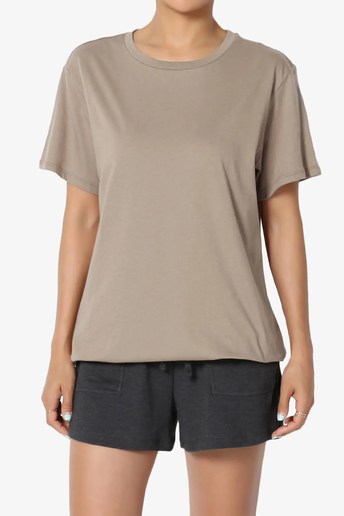 Mayra O Neck Cotton Boyfriend Tee