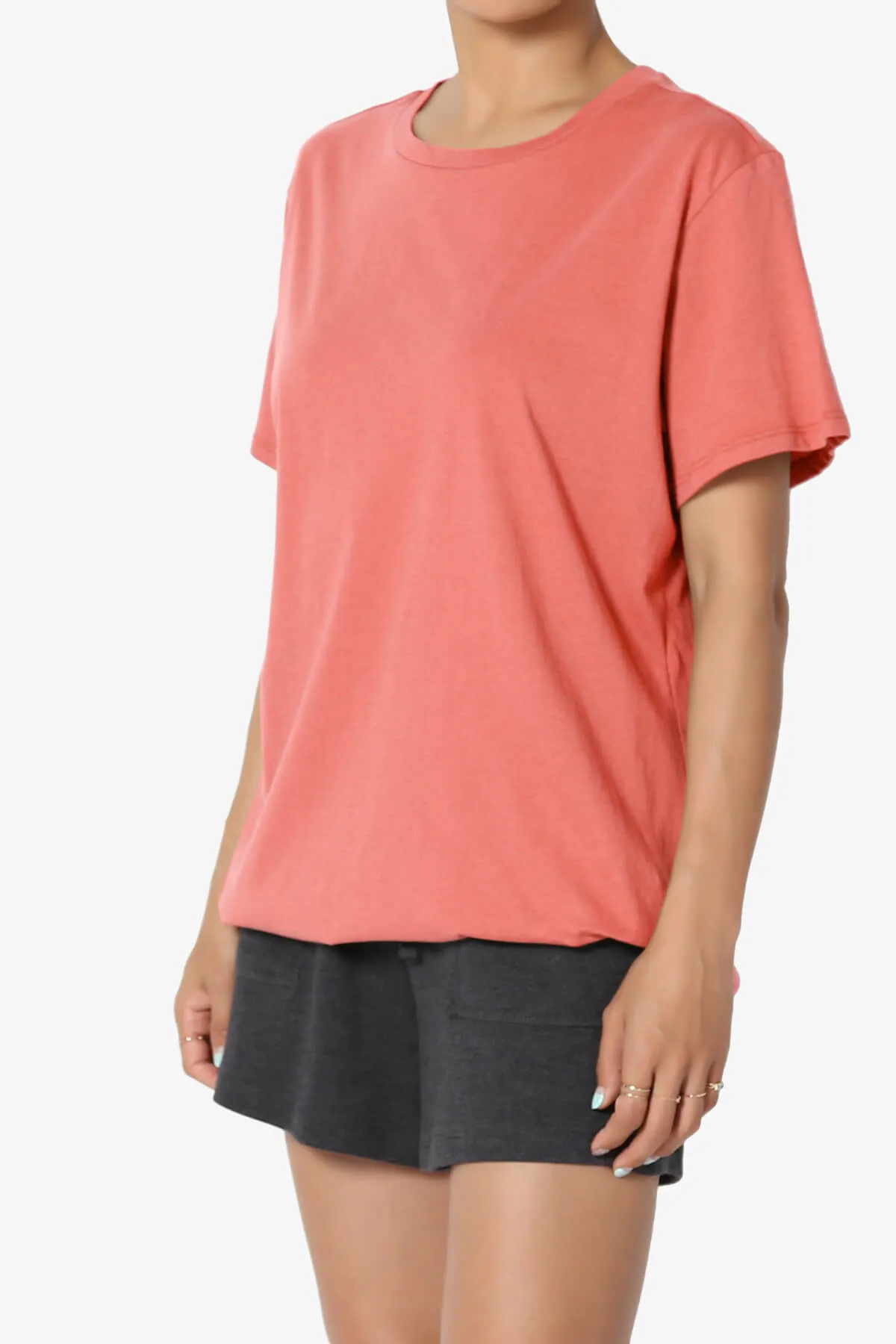 Mayra O Neck Cotton Boyfriend Tee