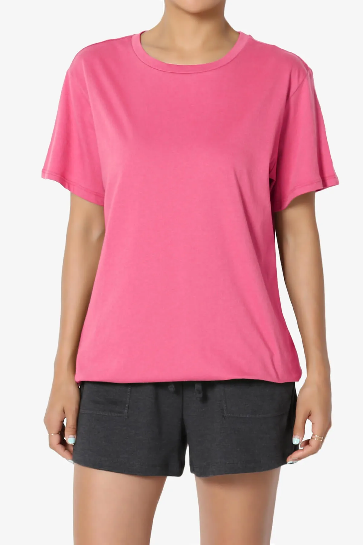 Mayra O Neck Cotton Boyfriend Tee
