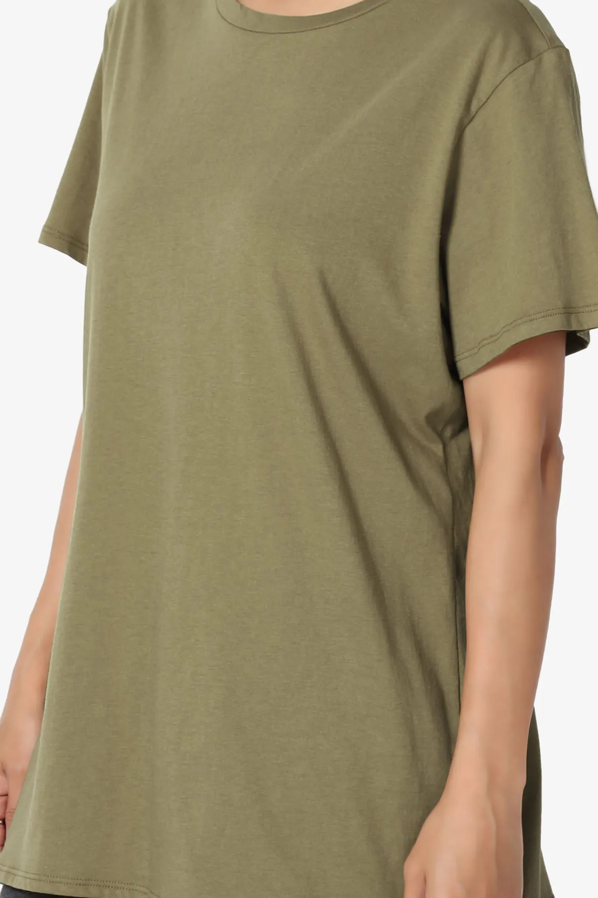 Mayra O Neck Cotton Boyfriend Tee