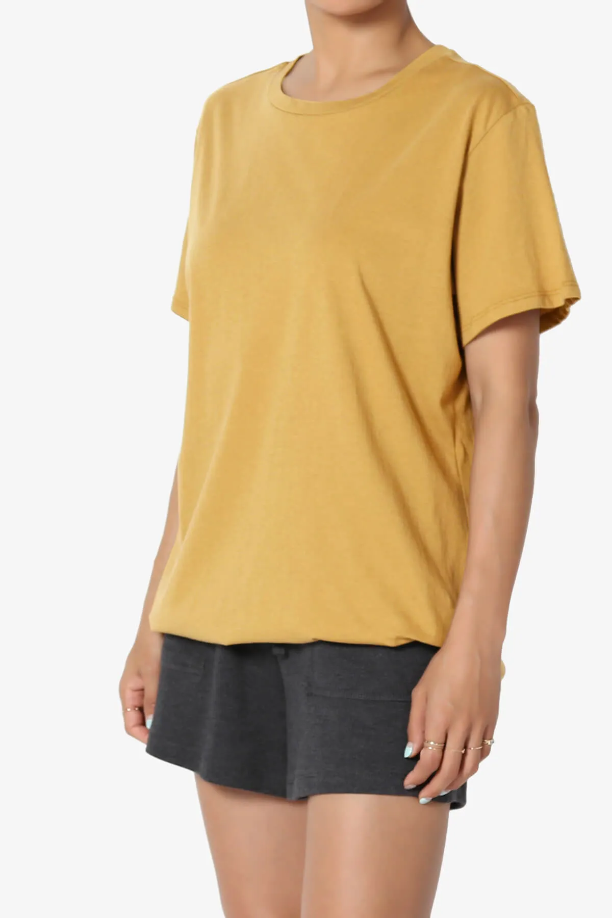 Mayra O Neck Cotton Boyfriend Tee