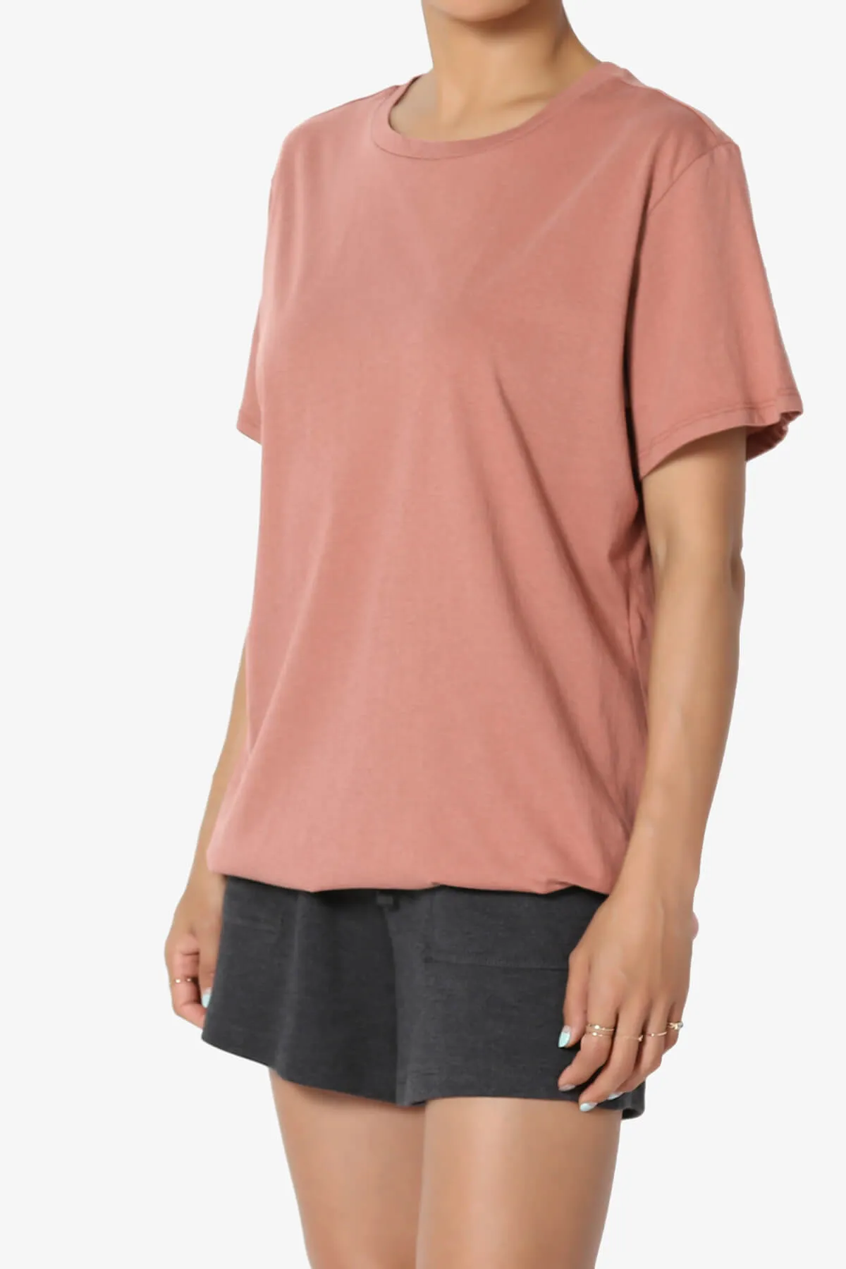 Mayra O Neck Cotton Boyfriend Tee