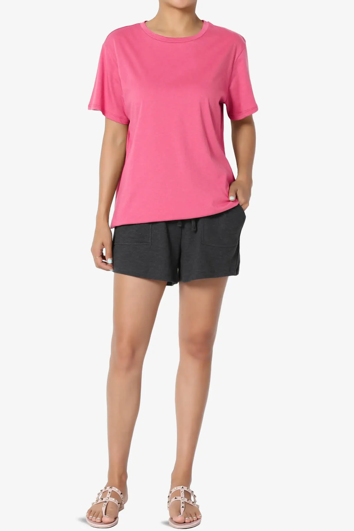 Mayra O Neck Cotton Boyfriend Tee