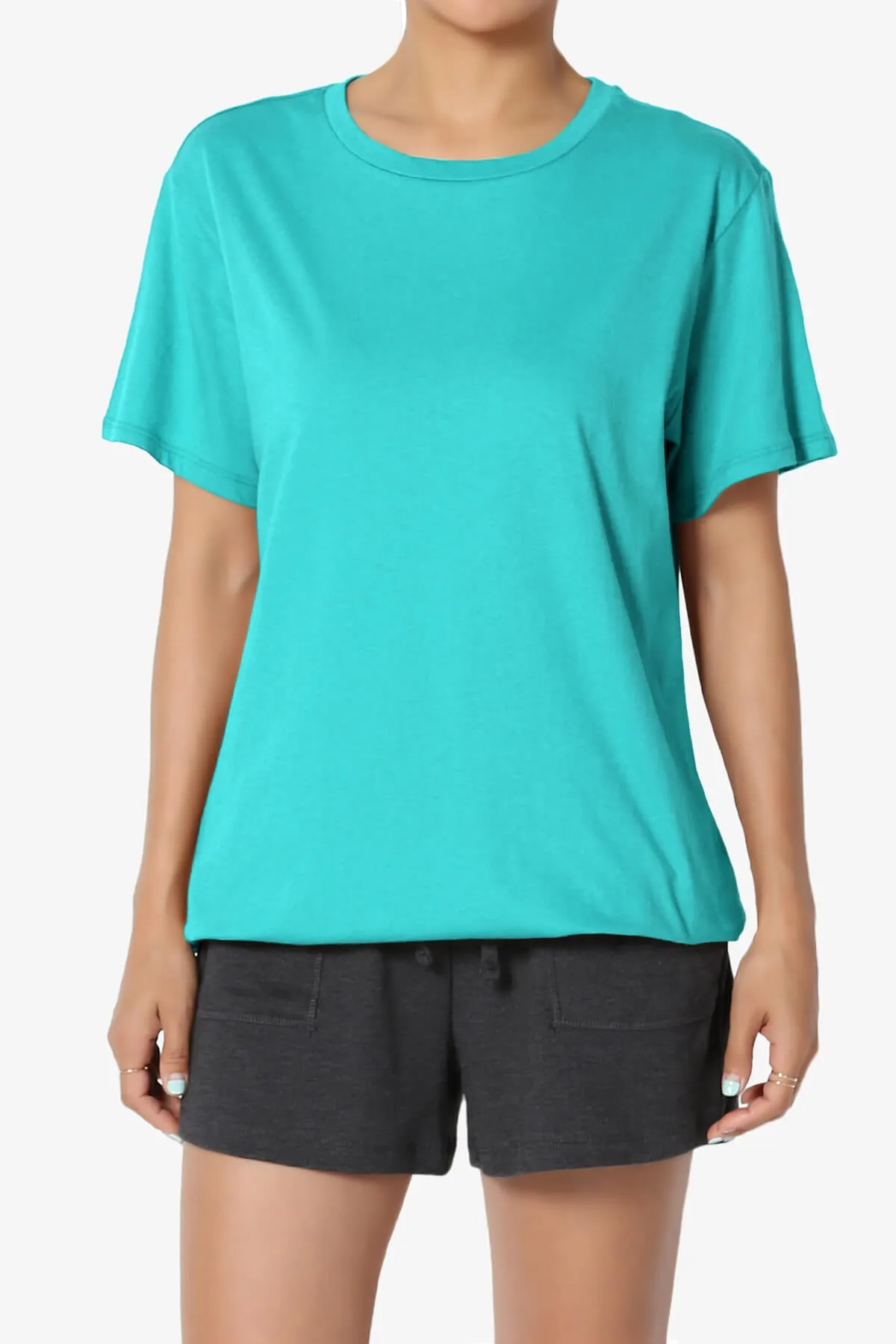 Mayra O Neck Cotton Boyfriend Tee